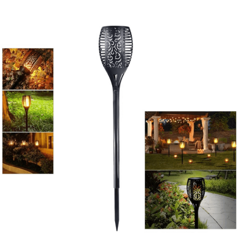Casa si Gradina - Corpuri si surse de iluminat - Iluminat exterior - Lampi solare - Lampa solara, tip torta, cu efect flacara pentru curte si gradina - Infinity.ro