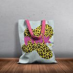 Fashion, accesorii si bijuterii - Femei - Accesorii femei - Genti si rucsacuri femei - Geanta Handmade Tote Basic, Animal Print Pink, Multicolor, 43x37 cm - Infinity.ro