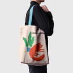 Fashion, accesorii si bijuterii - Femei - Accesorii femei - Genti si rucsacuri femei - Geanta Handmade Tote Basic, Meow or Never Pisica si Planta, Multicolor, 43x37 cm - Infinity.ro