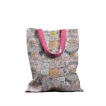 Fashion, accesorii si bijuterii - Femei - Accesorii femei - Genti si rucsacuri femei - Geanta Handmade Tote Basic, Si Pisicile adora Muzica, Multicolor, 43x37 cm - Infinity.ro