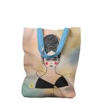 Fashion, accesorii si bijuterii - Femei - Accesorii femei - Genti si rucsacuri femei - Geanta Handmade Tote Liner cu Captuseala, Fata imbujorata, Multicolor, 45x37 cm - Infinity.ro