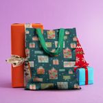 Fashion, accesorii si bijuterii - Femei - Accesorii femei - Genti si rucsacuri femei - Geanta Handmade Tote Basic, Cadouri pregatite pentru Craciun, Multicolor, 43x37 cm - Infinity.ro