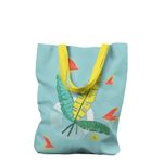 Fashion, accesorii si bijuterii - Femei - Accesorii femei - Genti si rucsacuri femei - Geanta Handmade Tote Liner cu Captuseala, Frunze de Bananier, Multicolor, 45x37 cm - Infinity.ro