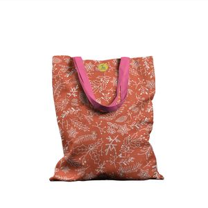 Geanta Handmade Tote Basic, Decoratiuni de Craciun, Multicolor, 43x37 cm
