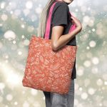 Fashion, accesorii si bijuterii - Femei - Accesorii femei - Genti si rucsacuri femei - Geanta Handmade Tote Basic, Decoratiuni de Craciun, Multicolor, 43x37 cm - Infinity.ro