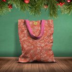 Fashion, accesorii si bijuterii - Femei - Accesorii femei - Genti si rucsacuri femei - Geanta Handmade Tote Basic, Decoratiuni de Craciun, Multicolor, 43x37 cm - Infinity.ro