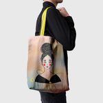 Fashion, accesorii si bijuterii - Femei - Accesorii femei - Genti si rucsacuri femei - Geanta Handmade Tote Basic, Fata imbujorata, Multicolor, 43x37 cm - Infinity.ro