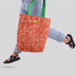 Fashion, accesorii si bijuterii - Femei - Accesorii femei - Genti si rucsacuri femei - Geanta Handmade Tote Liner cu Captuseala, Decoratiuni de Craciun, Multicolor, 45x37 cm - Infinity.ro