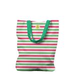 Fashion, accesorii si bijuterii - Femei - Accesorii femei - Genti si rucsacuri femei - Geanta Handmade Tote Liner cu Captuseala, Dungi in Culori de Craciun, Multicolor, 45x37 cm - Infinity.ro