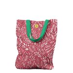 Fashion, accesorii si bijuterii - Femei - Accesorii femei - Genti si rucsacuri femei - Geanta Handmade Tote Liner cu Captuseala, Pattern de Craciun cu Plante, Multicolor, 45x37 cm - Infinity.ro