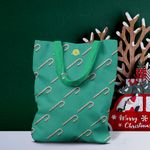 Fashion, accesorii si bijuterii - Femei - Accesorii femei - Genti si rucsacuri femei - Geanta Handmade Tote Liner cu Captuseala, Acadea de Craciun, Multicolor, 43x37 cm - Infinity.ro