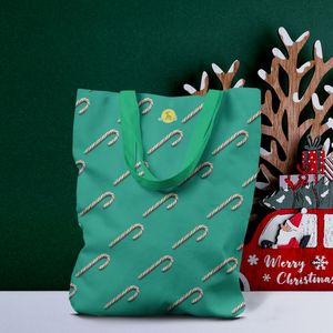 Geanta Handmade Tote Liner cu Captuseala, Acadea de Craciun, Multicolor, 43x37 cm