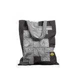 Fashion, accesorii si bijuterii - Femei - Accesorii femei - Genti si rucsacuri femei - Geanta Handmade Tote Basic, Fibra de Lemn Inramata, Multicolor, 43x37 cm - Infinity.ro