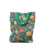 Fashion, accesorii si bijuterii - Femei - Accesorii femei - Genti si rucsacuri femei - Geanta Handmade Tote Liner cu Captuseala, Globuri si Cadouri de Craciun, Multicolor, 45x37 cm - Infinity.ro