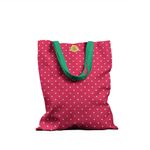 Fashion, accesorii si bijuterii - Femei - Accesorii femei - Genti si rucsacuri femei - Geanta Handmade Tote Basic, Buline din Esarfa lui Mos Craciun, Multicolor, 43x37 cm - Infinity.ro