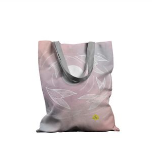 Geanta Handmade Tote Basic, Pasari de Noapte in jurul Lunii, Multicolor, 43x37 cm