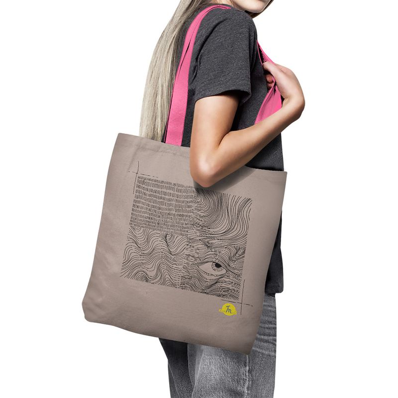 Fashion, accesorii si bijuterii - Femei - Accesorii femei - Genti si rucsacuri femei - Geanta Handmade Tote Basic, Schita in 4 Cadre, Multicolor, 43x37 cm - Infinity.ro