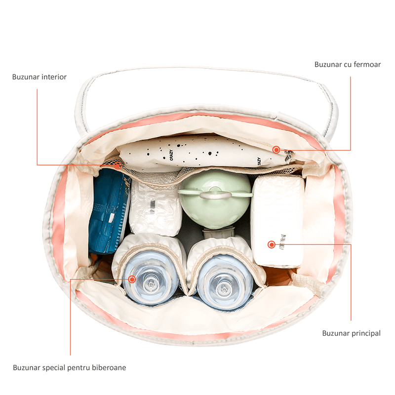 Jucarii, Copii si Bebe - Maternitate - Genti bebelusi - Geanta pentru mamici H, roz - Infinity.ro