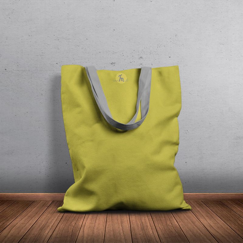 Fashion, accesorii si bijuterii - Femei - Accesorii femei - Genti si rucsacuri femei - Geanta Handmade Tote Basic, Mulewear, Galben Mustar, 43 x 37 cm - Infinity.ro