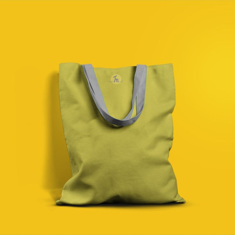 Fashion, accesorii si bijuterii - Femei - Accesorii femei - Genti si rucsacuri femei - Geanta Handmade Tote Basic, Mulewear, Galben Mustar, 43 x 37 cm - Infinity.ro