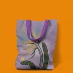 Fashion, accesorii si bijuterii - Femei - Accesorii femei - Genti si rucsacuri femei - Geanta Handmade Tote Liner cu Captuseala, Botanic Floare Neptuniana, Multicolor, 43 x 37 cm - Infinity.ro