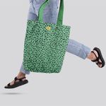 Fashion, accesorii si bijuterii - Femei - Accesorii femei - Genti si rucsacuri femei - Geanta Handmade Tote Liner Captusit, Mulewear, Animal Print Coral, Multicolor, 43 x 37 cm - Infinity.ro