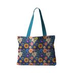 Fashion, accesorii si bijuterii - Femei - Accesorii femei - Genti si rucsacuri femei - Geanta Handmade Tote Fatty Captusit, Mulewear, Botanic Camp cu Floarea Soarelui, Multicolor, 43 x 37 cm - Infinity.ro