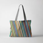 Fashion, accesorii si bijuterii - Femei - Accesorii femei - Genti si rucsacuri femei - Geanta Handmade, Tote Bag Fatty Original Mulewear, Abstract Magia Culorilor, Multicolor, 43 x 37 cm - Infinity.ro