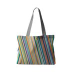 Fashion, accesorii si bijuterii - Femei - Accesorii femei - Genti si rucsacuri femei - Geanta Handmade, Tote Bag Fatty Original Mulewear, Abstract Magia Culorilor, Multicolor, 43 x 37 cm - Infinity.ro