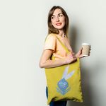 Fashion, accesorii si bijuterii - Femei - Accesorii femei - Genti si rucsacuri femei - Geanta Handmade Fata-Verso Tote Basic, Personaje Zambarete, Multicolor, 43 x 37 cm - Infinity.ro