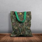 Fashion, accesorii si bijuterii - Femei - Accesorii femei - Genti si rucsacuri femei - Geanta Handmade Tote Basic, Mulewear, Botanic Gradina Bunicii, Multicolor, 43 x 37 cm - Infinity.ro