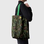 Fashion, accesorii si bijuterii - Femei - Accesorii femei - Genti si rucsacuri femei - Geanta Handmade Tote Basic, Mulewear, Botanic Gradina Bunicii, Multicolor, 43 x 37 cm - Infinity.ro