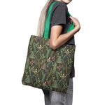 Fashion, accesorii si bijuterii - Femei - Accesorii femei - Genti si rucsacuri femei - Geanta Handmade Tote Basic, Mulewear, Botanic Gradina Bunicii, Multicolor, 43 x 37 cm - Infinity.ro