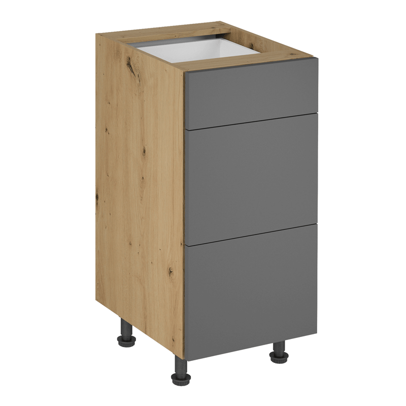 Casa si Gradina/Mobilier/Dulapuri si sifoniere/Dulapuri - Dulap de jos, stejar artizanal / gri mat, LANGEN D40S3 - Infinity.ro