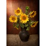 Casa si Gradina - Decoratiuni - Tapet - Fototapet de perete, autoadeziv si lavabil, Buchet floarea soarelui, 150 x 205 cm - Infinity.ro