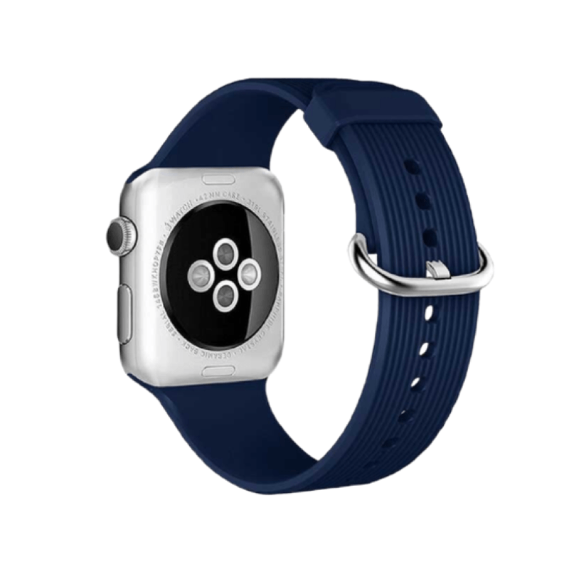 Fashion, accesorii si bijuterii - Barbati - Bijuterii barbati - Ceasuri barbati - Curea din silicon pentru Apple Watch, compatibila cu dimensiunea 42/44 mm, Bleumarin, ALT-BBL4349 - Infinity.ro