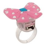 Jucarii, Copii si Bebe - Jucarii si jocuri - Jucarii de rol - Frumusete, bijuterii si accesorii fetite - Inel cu luminite pentru copii, model Fundita, dimensiune reglabila, Multicolor, JMB-BBL7451 - Infinity.ro