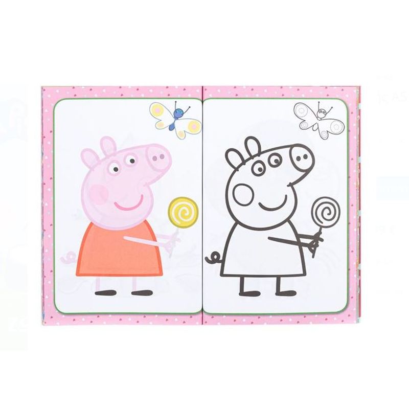Carti si Birotica - Carti - Carti pentru copii - Carti de colorat - Carte A5, Peppa Pig, pentru copii, pentru colorat, 40 pagini, Multicolor, JMB-BBL6022 - Infinity.ro