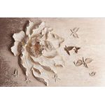 Casa si Gradina - Decoratiuni - Tapet - Fototapet, Floare in relief cu fluturi, 150 x 205 cm - Infinity.ro