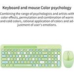 PC, gaming si accesorii - Periferice PC - Tastaturi - Kit tastatura multimedia si mouse wireless, 2.4 GHz, 1600 DPI, 3 butoane si scroll, 888, Verde, WRB-BBL6817 - Infinity.ro