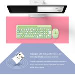 PC, gaming si accesorii - Periferice PC - Tastaturi - Kit tastatura multimedia si mouse wireless, 2.4 GHz, 1600 DPI, 3 butoane si scroll, 888, Verde, WRB-BBL6817 - Infinity.ro