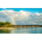Casa si Gradina - Decoratiuni - Tapet - Fototapet, Curcubeu peste Bora Bora, 300 x 200 cm - Infinity.ro