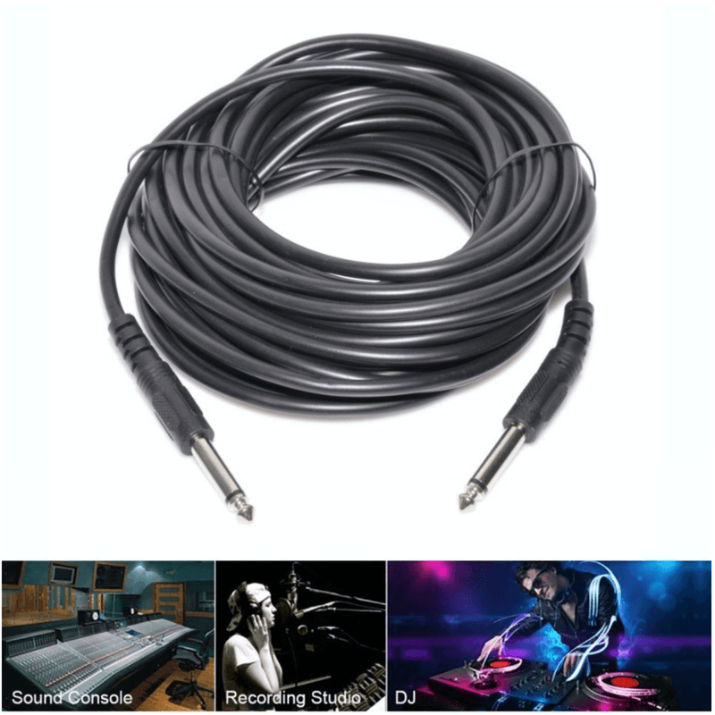 TV, Audio-Video si Foto - Accesorii TV si audio - Cabluri si adaptoare audio - Cablu audio Jack 6.3 mm tata la Jack 6.3 mm tata, 5 m, Negru, AXT-BBL3960 - Infinity.ro