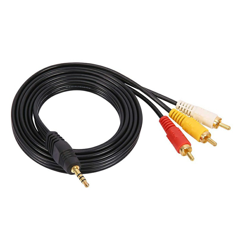 PC, gaming si accesorii - Retelistica - Cabluri si accesorii - Cablu conector 3 RCA la Jack 3.5 mm tata, pentru camera video, 5 m, Negru, BBL7594 - Infinity.ro