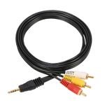 PC, gaming si accesorii - Retelistica - Cabluri si accesorii - Cablu conector 3 RCA la Jack 3.5 mm tata, pentru camera video, 5 m, Negru, BBL7594 - Infinity.ro