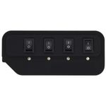 PC, gaming si accesorii - Retelistica - Hub-uri - Hub USB 4 porturi cu comutatoare si alimentare, indicator LED, PC sau laptop, conectare periferice, Negru - Infinity.ro
