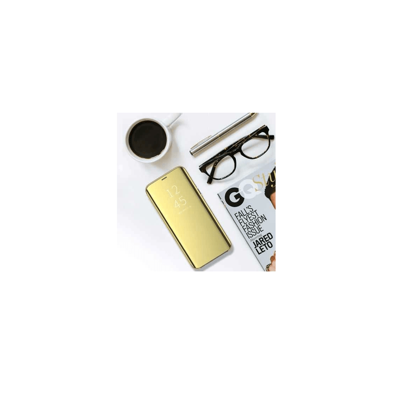 Laptop, Telefoane si Tablete - Telefoane mobile si accesorii - Accesorii Telefoane - Huse telefoane - Husa Clear View, Samsung Galaxy A54, flip cover, Auriu/auriu, COM-BBL7678 - Infinity.ro
