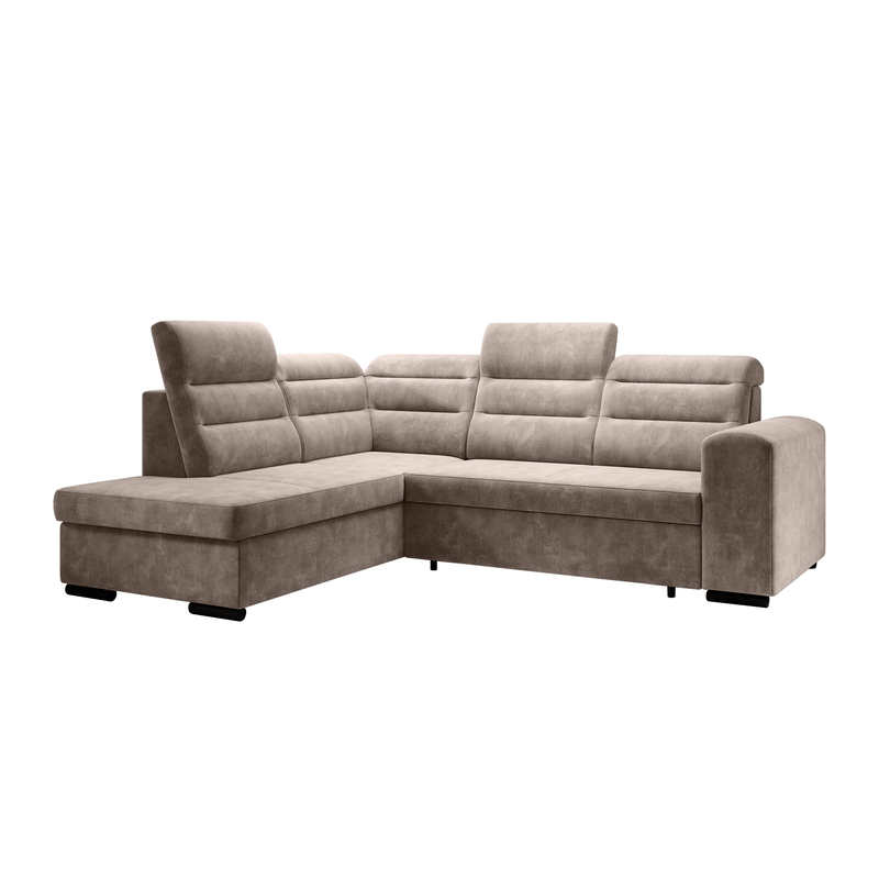 Casa si Gradina - Mobilier - Canapele si coltare - Canapele - Canapea extensibila, gri-maro Taupe, stanga, KLOUDY ROH - Infinity.ro