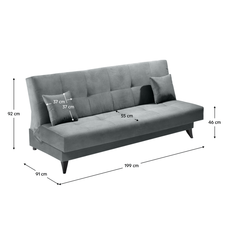 Casa si Gradina - Mobilier - Canapele si coltare - Canapele - Canapea extensibila cu spatiu de depozitare, gri, URGO - Infinity.ro