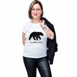 Fashion, accesorii si bijuterii - Femei - Imbracaminte femei - Tricouri si topuri femei - Tricou alb, Femei, Plimba ursu, XL - Infinity.ro